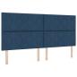 Preview: Boxspringbett mit Matratze & Bank Blau 200x200 cm Stoff