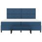 Preview: Boxspringbett mit Matratze & Bank Blau 200x200 cm Stoff