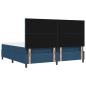 Preview: Boxspringbett mit Matratze & Bank Blau 200x200 cm Stoff