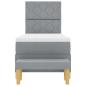 Preview: Boxspringbett mit Matratze & Bank Hellgrau 80x200 cm Stoff