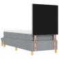 Preview: Boxspringbett mit Matratze & Bank Hellgrau 80x200 cm Stoff
