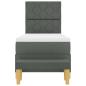 Preview: Boxspringbett mit Matratze & Bank Dunkelgrau 80x200 cm Stoff