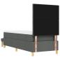 Preview: Boxspringbett mit Matratze & Bank Dunkelgrau 80x200 cm Stoff