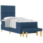 Preview: Boxspringbett mit Matratze und Bank Blau 80x200 cm Stoff