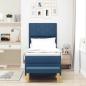 Preview: Boxspringbett mit Matratze und Bank Blau 80x200 cm Stoff