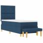 Preview: Boxspringbett mit Matratze und Bank Blau 80x200 cm Stoff