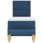Preview: Boxspringbett mit Matratze und Bank Blau 80x200 cm Stoff
