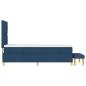 Preview: Boxspringbett mit Matratze und Bank Blau 80x200 cm Stoff