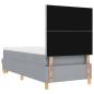 Preview: Boxspringbett mit Matratze & Bank Hellgrau 90x190 cm Stoff