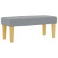Preview: Boxspringbett mit Matratze & Bank Hellgrau 90x190 cm Stoff
