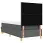 Preview: Boxspringbett mit Matratze & Bank Dunkelgrau 90x190 cm Stoff