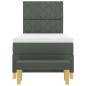 Preview: Boxspringbett mit Matratze & Bank Dunkelgrau 90x190 cm Stoff