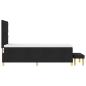 Preview: Boxspringbett mit Kissen Schwarz 200 x 100 cm Stoff