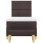 Preview: Boxspringbett mit Matratze & Bank Dunkelbraun 100x200 cm Stoff