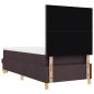 Preview: Boxspringbett mit Matratze & Bank Dunkelbraun 100x200 cm Stoff
