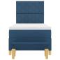 Preview: Boxspringbett mit Matratze & Bank Blau 100x200 cm Stoff.