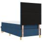 Preview: Boxspringbett mit Matratze & Bank Blau 100x200 cm Stoff.