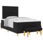Preview: Boxspringbett mit Matratze & Bank Schwarz 120 x 200 cm Stoff