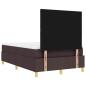 Preview: Boxspringbett mit Matratze & Bank Dunkelbraun 120x200 cm Stoff