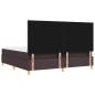 Preview: Boxspringbett mit Matratze & Bank Dunkelbraun 200x200 cm Stoff