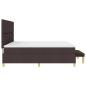 Preview: Boxspringbett mit Matratze & Bank Dunkelbraun 200x200 cm Stoff