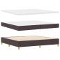 Preview: Boxspringbett mit Matratze & Bank Dunkelbraun 200x200 cm Stoff