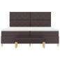 Preview: Boxspringbett mit Matratze & Bank Dunkelbraun 200x200 cm Stoff