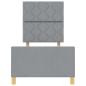Preview: Bettgestell Hellgrau 80x200 cm Stoff