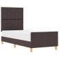 Preview: Bettgestell Dunkelbraun 80x200 cm aus Stoff
