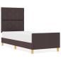 Preview: Bettgestell Dunkelbraun 80x200 cm aus Stoff