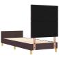 Preview: Bettgestell Dunkelbraun 80x200 cm aus Stoff