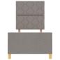 Preview: Bettgestell in Taupe 80x200 cm aus Stoff