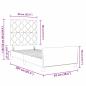 Preview: Bettgestell dunkelbraun 90x200 cm aus Stoff