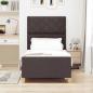 Preview: Bettgestell dunkelbraun 90x200 cm aus Stoff