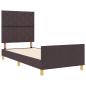Preview: Bettgestell dunkelbraun 90x200 cm aus Stoff