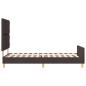 Preview: Bettgestell dunkelbraun 90x200 cm aus Stoff