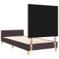Preview: Bettgestell dunkelbraun 90x200 cm aus Stoff