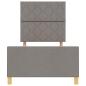 Preview: Bettgestell Taupe 100x200 cm Stoff