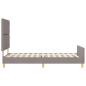 Preview: Bettgestell Taupe 100x200 cm Stoff