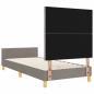 Preview: Bettgestell Taupe 100x200 cm Stoff