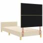 Preview: Bettgestell in Creme, 100x200 cm, aus Stoff