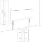 Preview: Bettgestell in Creme, 100x200 cm, aus Stoff