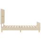 Preview: Bettgestell in Creme, 100x200 cm, aus Stoff