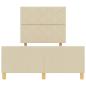 Preview: Bettgestell in Creme - 120x190 cm, Stoff
