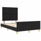 Preview: Schwarzes Stoffbettgestell 120x200 cm