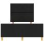 Preview: Schwarzes Stoffbettgestell 120x200 cm