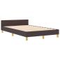 Preview: Bettgestell Dunkelbraun 120x200 cm aus Stoff