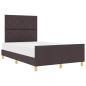 Preview: Bettgestell Dunkelbraun 120x200 cm aus Stoff