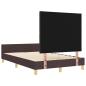 Preview: Bettgestell Dunkelbraun 120x200 cm aus Stoff
