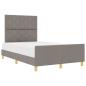 Preview: Bettgestell in Taupe, 120x200 cm, Stoff